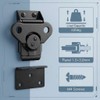 QWORK Stainless Steel Latch 3-1/4" x 2-13/16" – 8 Pack