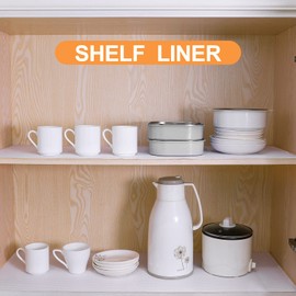 FLPMIX Shelf Liner 30 inch Wide - Large Waterproof Under Sink Mat 30 X 240 Inch White - Easy to Cut Cabinets Liners for Kitchens Cupboard Drawer