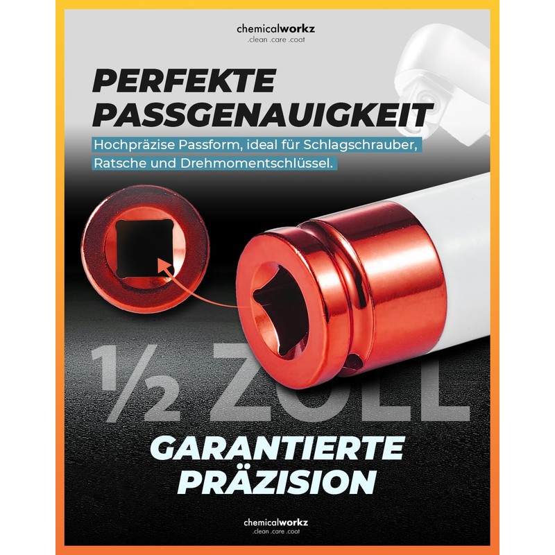 chemicalworkz Socket Spanner Set Protective Insert 17 mm 19 mm