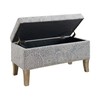 Linon Stone Upholstered Storage Stephanie Ottoman