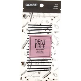 Conair Dent Free Bobby Pins, Black, 18 Ct