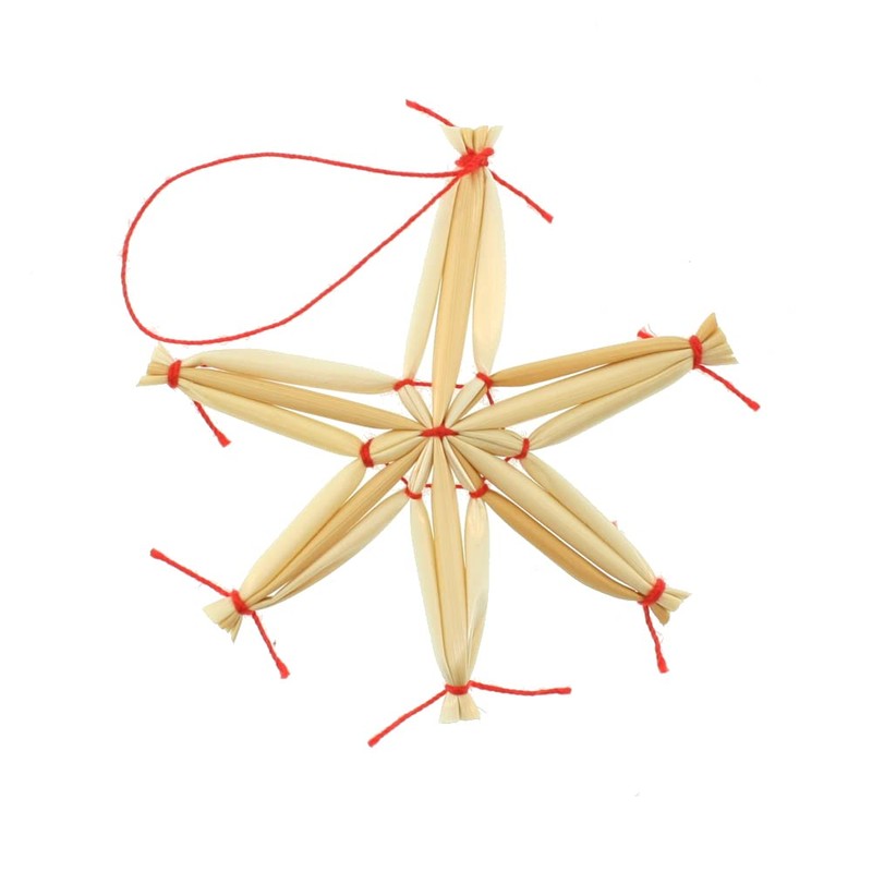 ScandinavianShoppe Straw Star Ornaments - 38 pc Boxed Collection -