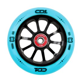 CORE CD1 Spoked Stunt Scooter Wheel 110mm ABEC 9 Bearings (Replacement Pro Scooter Wheels) - Blue/Black