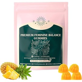 Pineapple Premium Feminine Balance Gummies for Women's Balance Gum,lmprove Immune, Vegan,Gluten-Free & Halal Hawaiian