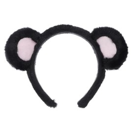 FRCOLOR Diadema y Tocado de Fiesta Orejas de Oso de Tela para Mujer Negra Accesorio Creativo en Carnaval o Navidad para Fotografía