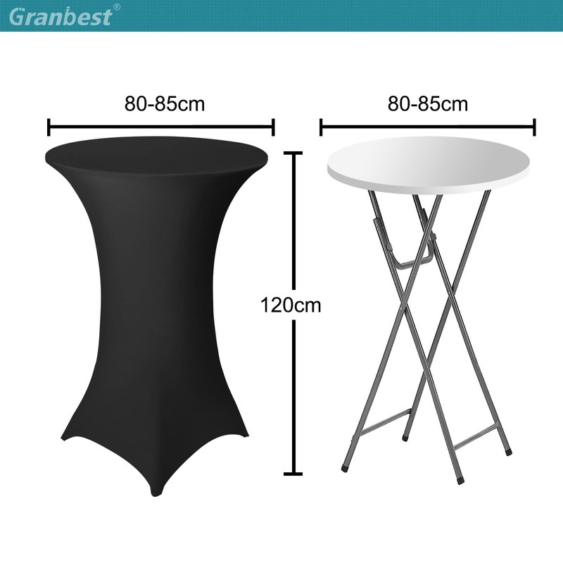 Granbest Cocktail Table Covers, Built-in Spandex, Square Corners, Standing Table