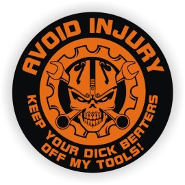 Unbranded/Generic 3pcs Avoid Injury - Keep Your Dick Beaters Off Tools Hard Hat Stickers Decals