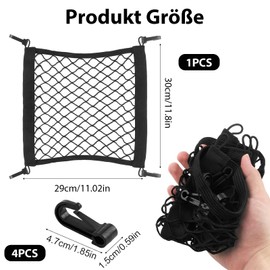 SHYSBV Gepäcknetz Fahrrad Motorrad, 30 × 28cm Motorradhelm Netz, Gepäcknetz Motorrad, Fahrrad Spannnetz, Motorräder Netz, Spannnetz Netz für Befestigung Helm, für Motorräder und Fahrräder