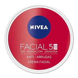NIVEA Crema Facial Hidratante Antiedad 5 En 1 Cuidado Anti Arrugas (200 ml), crema reafirmante de sensación ligera y rápida absorción 24 horas de humectación sin sensación grasosa con antioxidantes