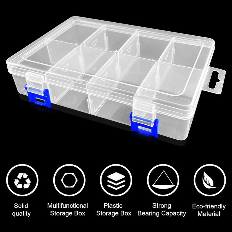Gentpovth Universal Sorting Boxes, Pack of 2, 8 Grids, Practical