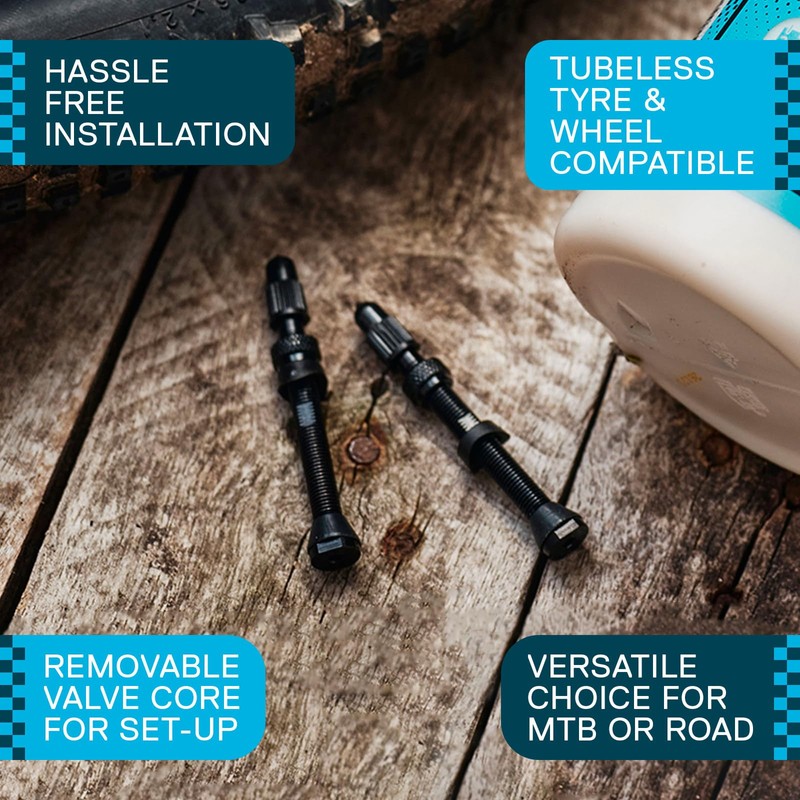 WELDTITE Tubeless Presta Valve Kit - Reliable and Durable -