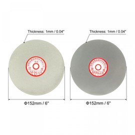 uxcell 6-inch 600 & 1200 Grit Diamond Coated Flat Lap Wheel Grinding Sanding Polishing Disc