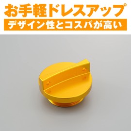 Daytona 74768 Aluminum Billet Motorcycle Oil Filler Cap with O-Ring Shaved Aluminum M30 x P1.5 Gold