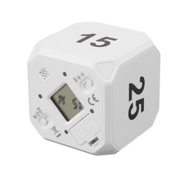 Kitchen Timer Portable Modes Adjustable 5 15 25 45 Min Flip Timer for Exercise Work Kitchen White