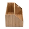 MobileVision Bamboo Desktop All-In-One Organizer for File Folders, Notepads, Pens,
