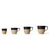 notNeutral Pico Large Latte Cup with Saucer, Black 12 oz