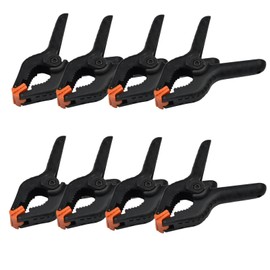 Eabdice Pack of 8 Spring Clamps, Mini Spring Clamps, Woodworking Spring Clamps, Use for Families, Trips, Camping (Black)