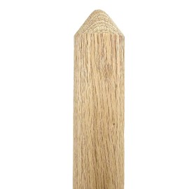 Highland Manor Wood Products Round Tapered Corner Guard Both Ends Turned - 48" Tall x 1 3/8" Wide with 90-Degree Notch - Unfinished Wood Corner Protectors for Walls (1 Guard) (Red Oak)
