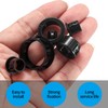 170 Pcs Cable Snap Bushing Grommets, Black Round Nylon Snap