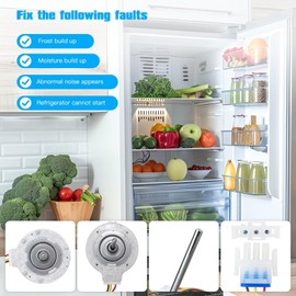 KOGUNXU New 809069201 809069206 Refrigerator Evaporator Fan Motor Replacement Fit for Frigidaire Model FGHF2367TD0, FGHF2367TD1, Replaces AP6041795, 4456990, PS11775846, EAP11775846