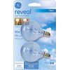 GE Lighting 48704 40-Watt Reveal Candelabra Globe G16.5, 4 Bulbs