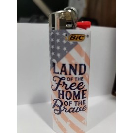 BIC Limited Edition LAND OF THE FREE HOME OF THE BRAVE BIC Lighter  Promotional New