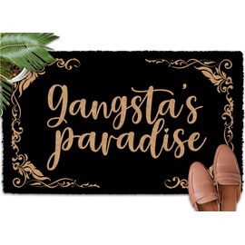 Shflytu Gangsta's Paradise 30"x18" Welcome Guests with a Stylish Fall Door Mat Holiday Door Mats Outdoor Winter Door Mat Outdoor Front Door Rug Outdoor Welcome Mat