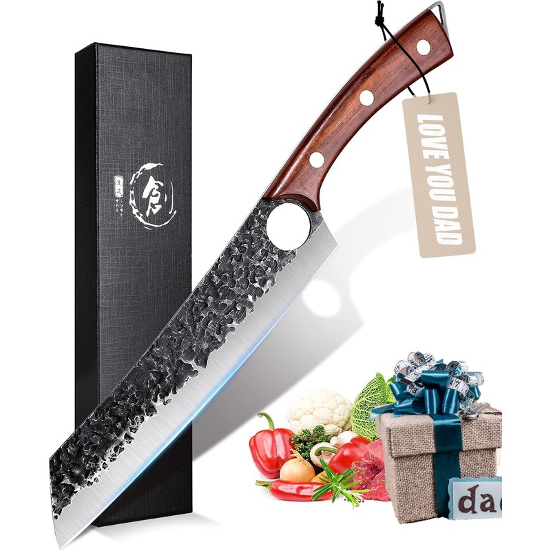Purple Dragon Chef Knife Meat and Vegetable Cleaver Hand Forged