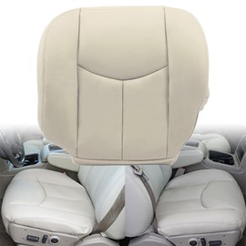 GXARTS Driver Side Botom Lower Replacement Leather Seat Cover #522 52i Shale Light Tan Compatible with Chevy Suburban Tahoe GMC Yukon Yukon XL 2003 2004 2005 2006
