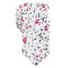 Men's Casual Skinny Novelty Necktie 2.36" Width White Coral Pink