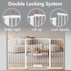 WAOWAO 1.37" Ultra Narrow Spacing Gate with Adjustable Cat Door