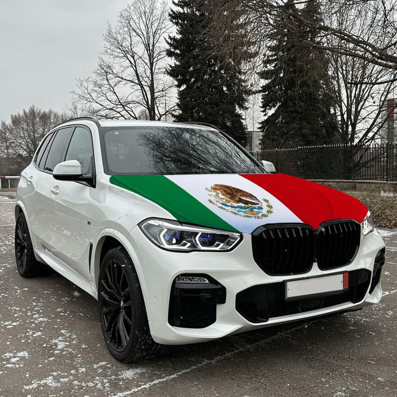 Tobethay Mexico Hood Cover Flag - 59x51 in Car Hood