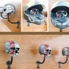 Tooyuart Motorcycle Helmet Rack Wall Mount,Red Skull Helmet Holder Wall