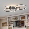 O'NEELDY Black Flush Mount Ceiling Light Dimmable Dining Room Light