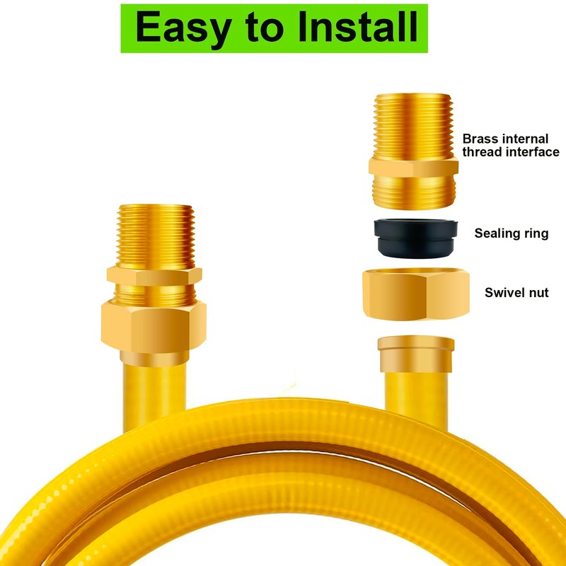 Tsinghwang 4 Pack 1/2'' CSST Male NPT Pipe Fitting Kit