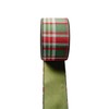 Red Green Plaid Ribbon 1.5" x 10 Yards Satin Back