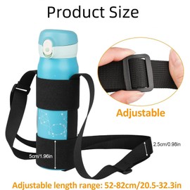 lohill Pack of 2 Bottle Holder Belt, Bottle Holder for Hanging, Water Bottle Holder, Bottle Strap, Adjustable Bottle Strap for Hiking, Running, Outdoor Activities