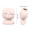 Face Flower Pot with 3 Shovels Drainage Hole Design Resin