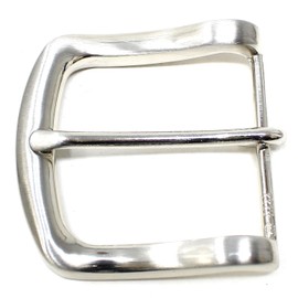 1.5" (38-40mm) Heavy Duty Metal Belt Buckle Single Prong - Replacement Buckle for Mens Leather Belt, Brushed Silver, 1.5" (38-40mm)