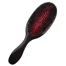 Boar Bristle Hair Brush, 8.5x2.6 inch Hair Extension Brush with Comfortable Grip, Soft Natural Bristles Comb Paddle Detangling Hairbrush for Women Men-