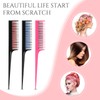 Leinuosen 3 Pcs Triple Teasing Comb for Women Plastic Rat