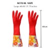Reusable Long cuff Rubber Kitchen Cleaning Gloves with Non-Slip Texture
