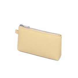 YONBEN PU Leather Makeup Simple and Convenient Handbag Small Exquisite Storage Bag, Pu/Almond Yellow, Simple