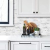 AULIGET 20 Sheets Faux Stone Peel and Stick Backsplash, White