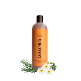 Shampoo Avaloria Libre de Sulfatos, Parabenos y Sales 480 ml – Con 11 Hierbas Naturales, Para Brillo Y Fortalecimiento Capilar (Shampoo Manzanilla, 480 ml)