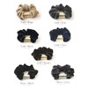 VingTAINE HS-92-G-BE Velour Scrunchie Hair Accessory with Plate, Gold x