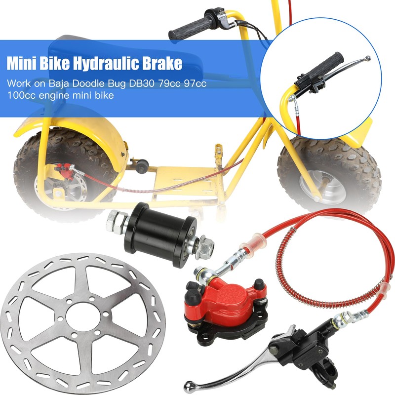 YOXUFA Mini Bike Hydraulic Brake Kit with 180mm Mini Bike
