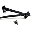 2PK 300mm Black Tee Hinges with Fixings. 12" T-Hinges for