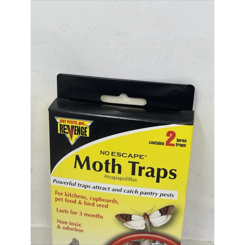 Revenge (2 Pack) Revenge No Escape Moth Traps Lures, For
