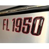 Boat Registration Stickers - Domed Carbon Fiber Numbers with Red